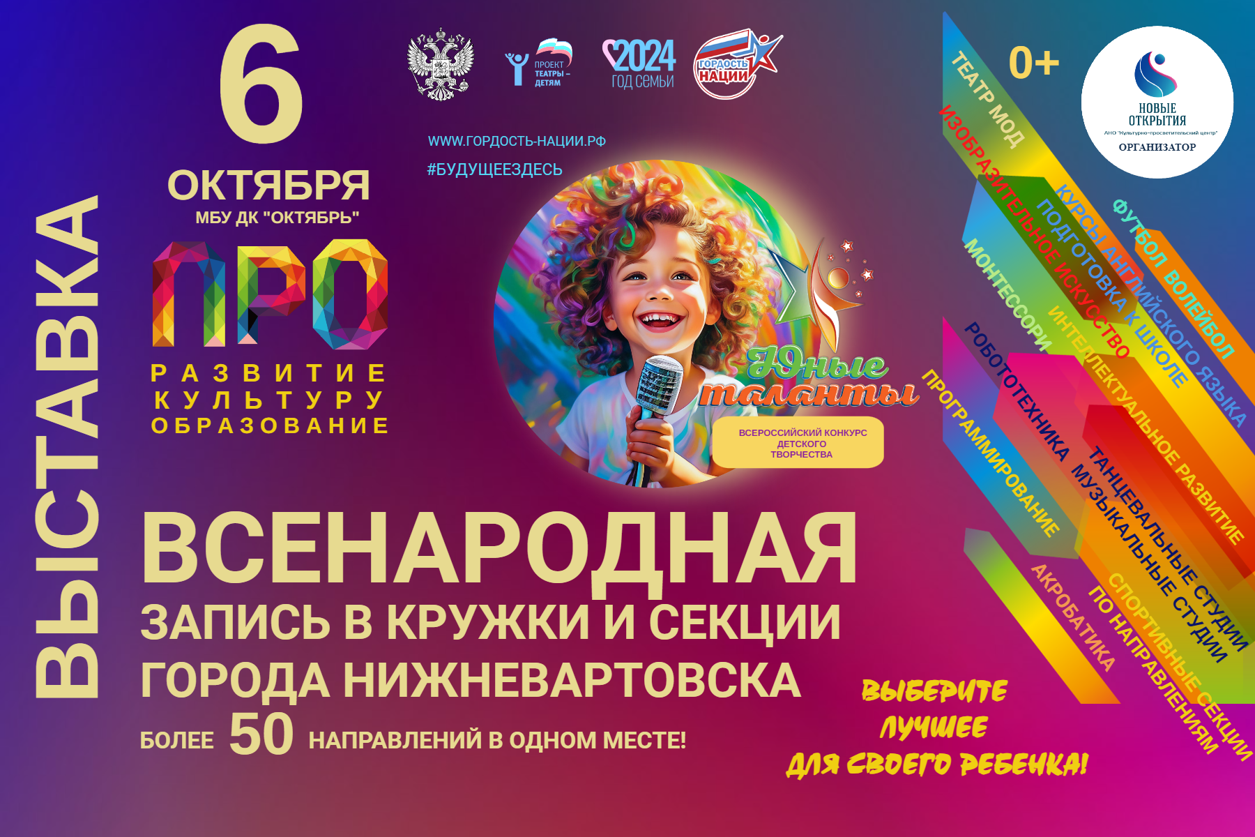 Картинка ПРО. Развитие, культуру, образование и спорт.