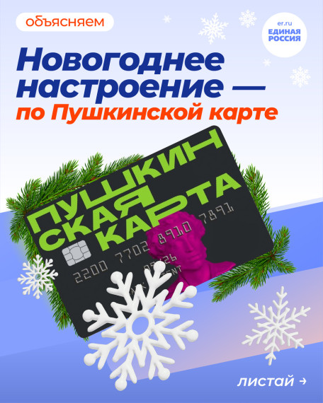 Новогоднее настроение — по Пушкинской карте Новогоднее настроение — по Пушкинской карте.